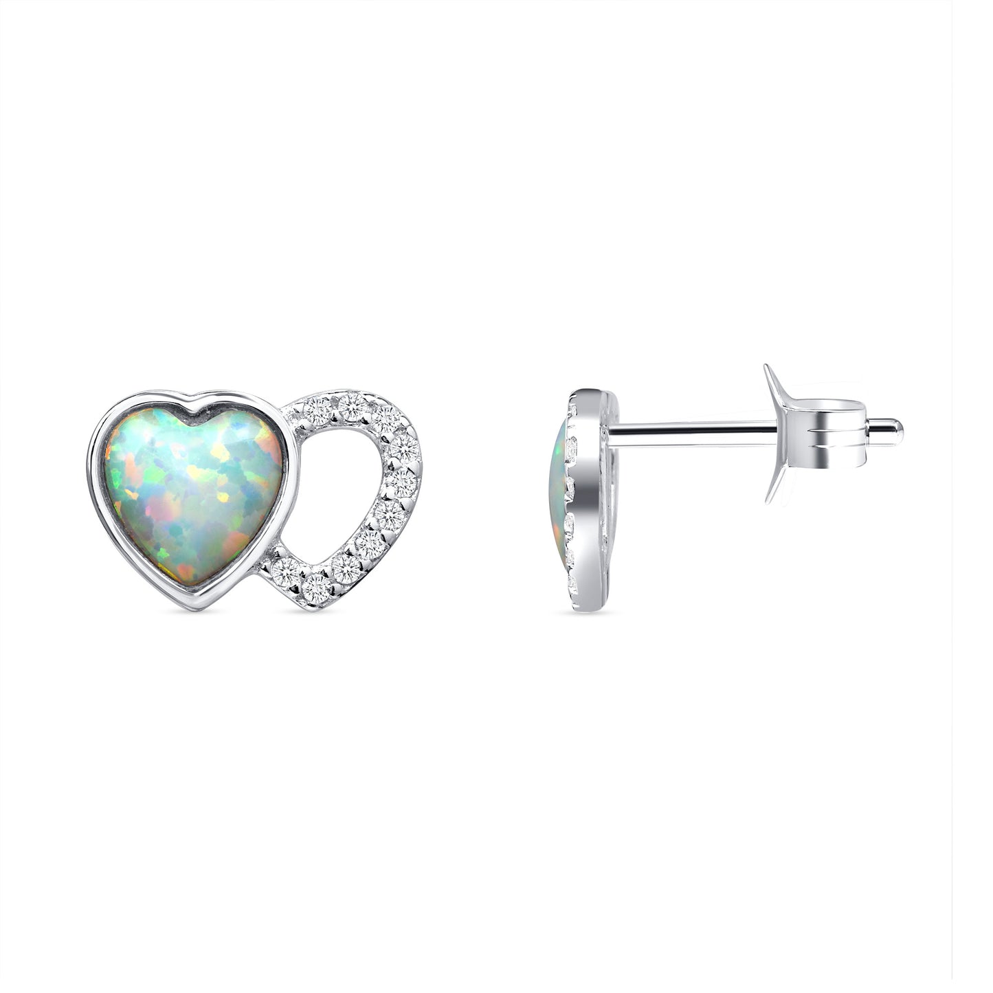 Silver 925 Rhodium Plated Earring. BE11168