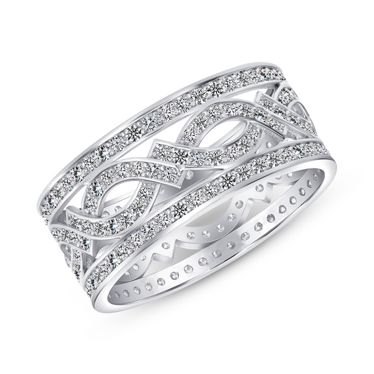 Silver 925 Infinity Pave Setting Band. DGR2107