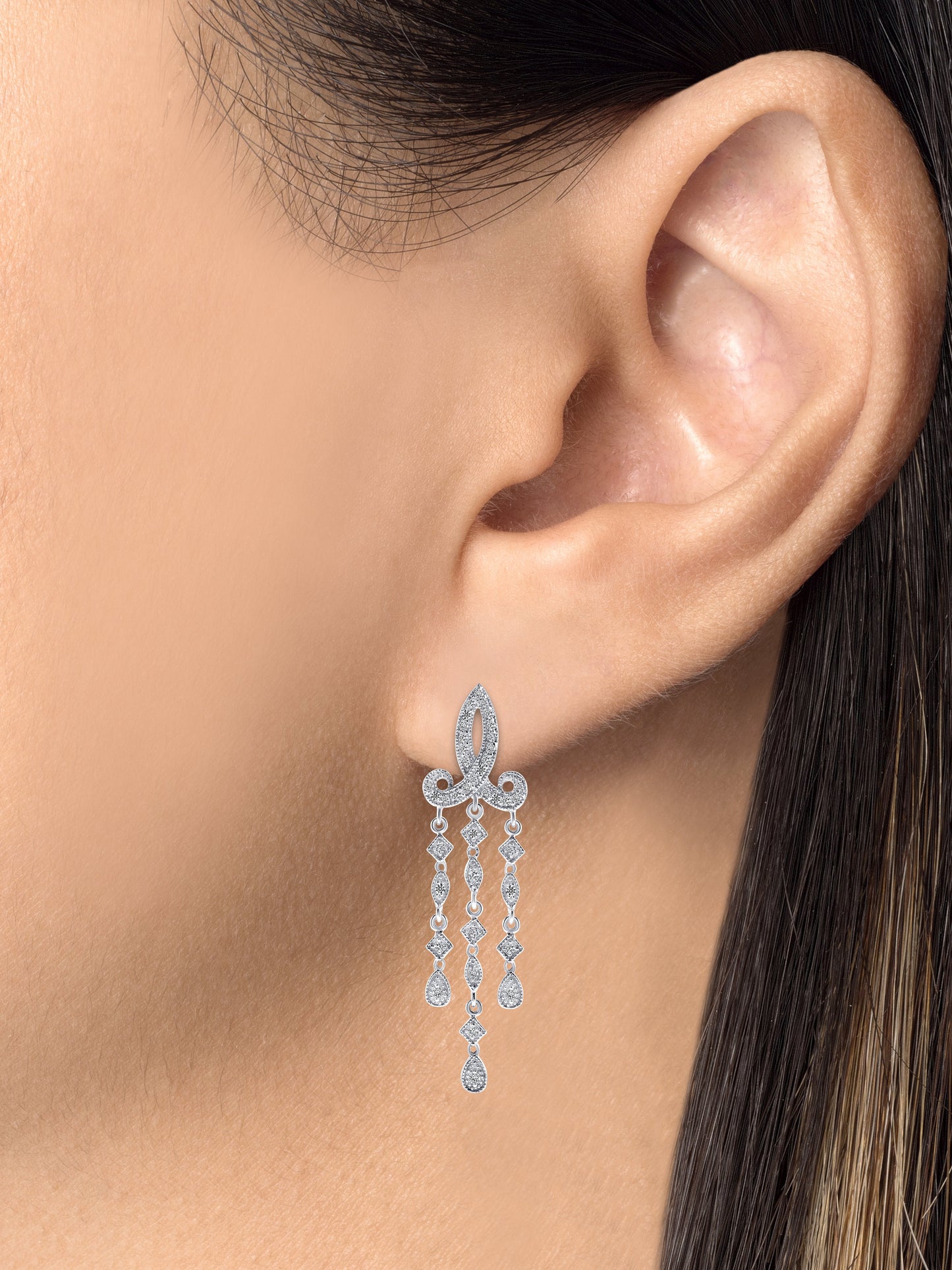 Sterling Silver Micro Pave Chandelier