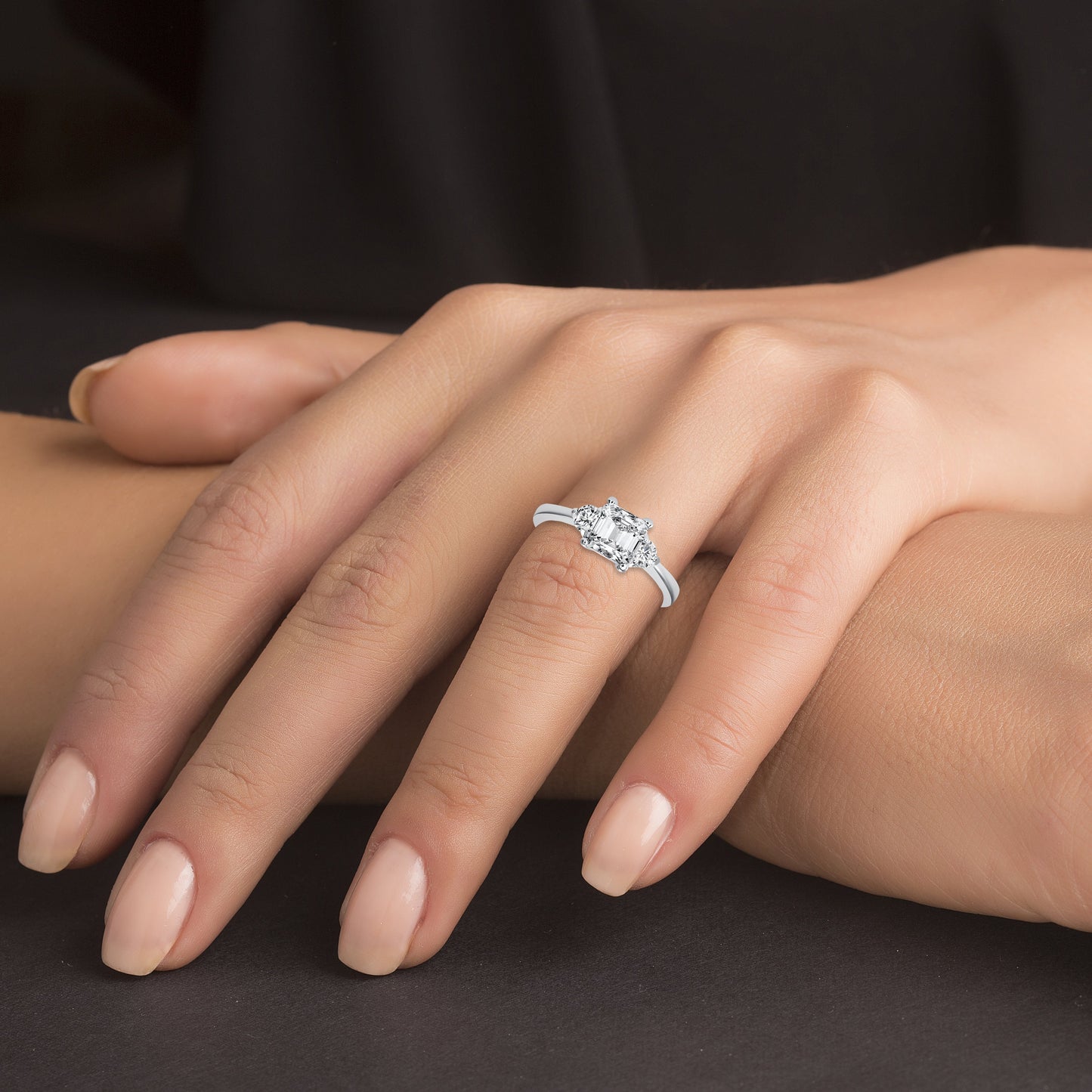 Sterling Silver Princess Cut Ring