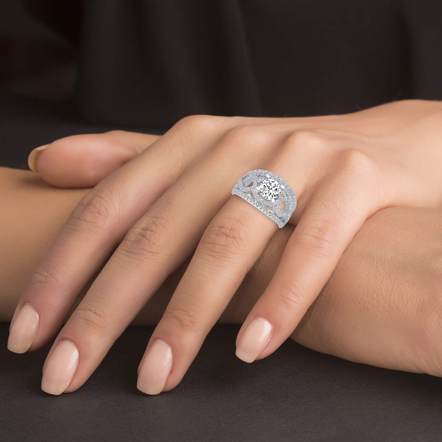 Sterling Silver 2 Piece Wedding Ring