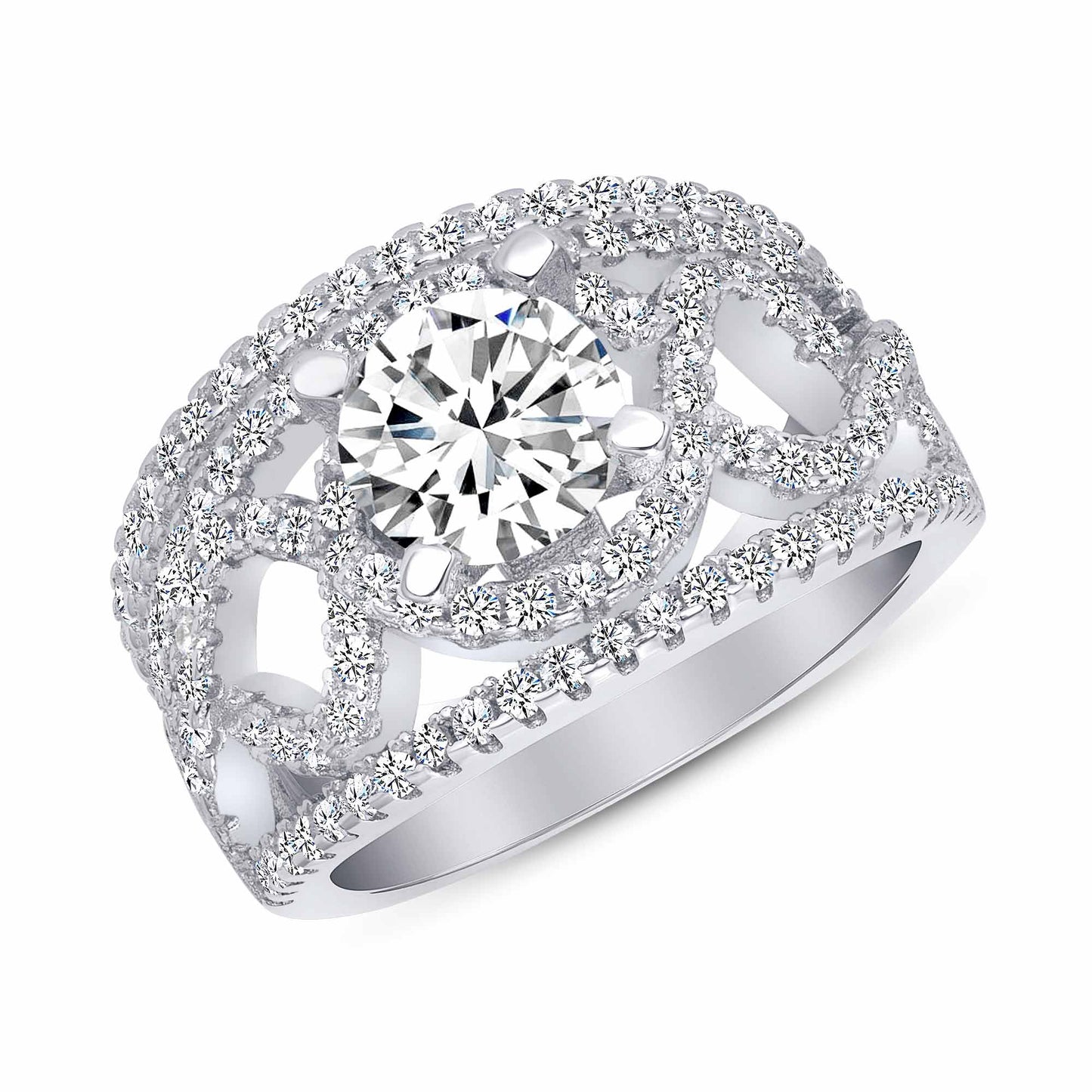 Sterling Silver 2 Piece Wedding Ring