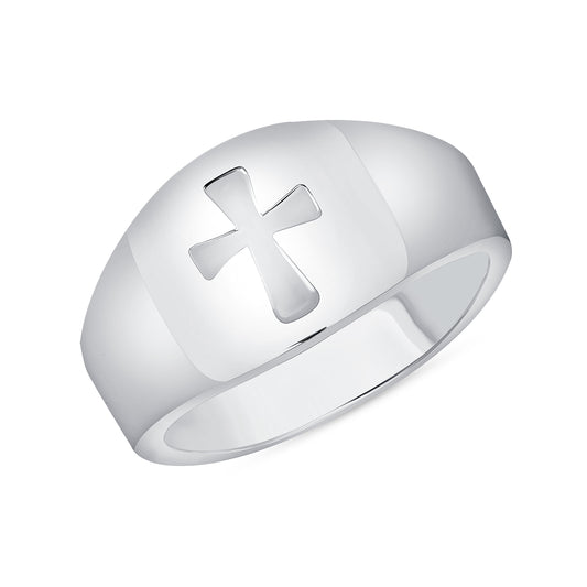 Silver 925 Middle Cross Ring. CROSSR10