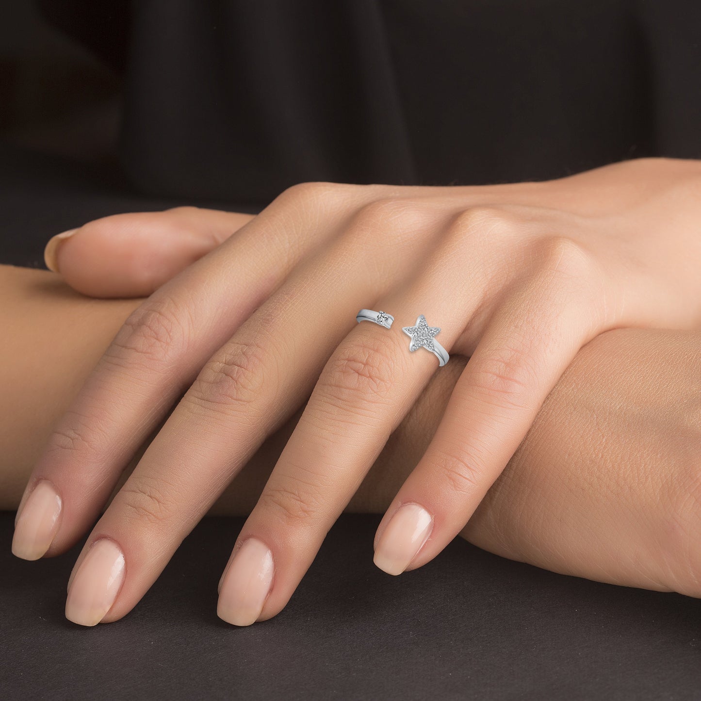 Sterling Silver Endless Star Ring