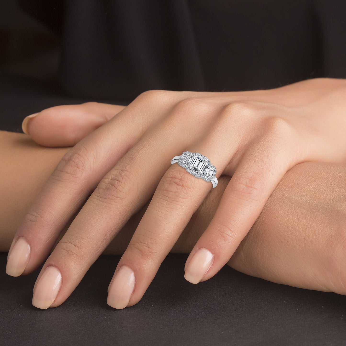 Sterling Silver Emerald Cut Ring