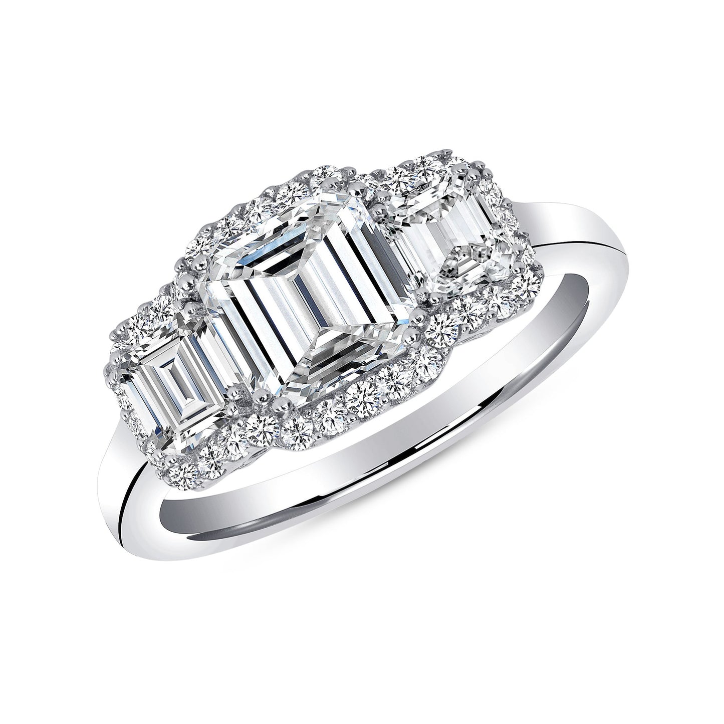 Sterling Silver Emerald Cut Ring