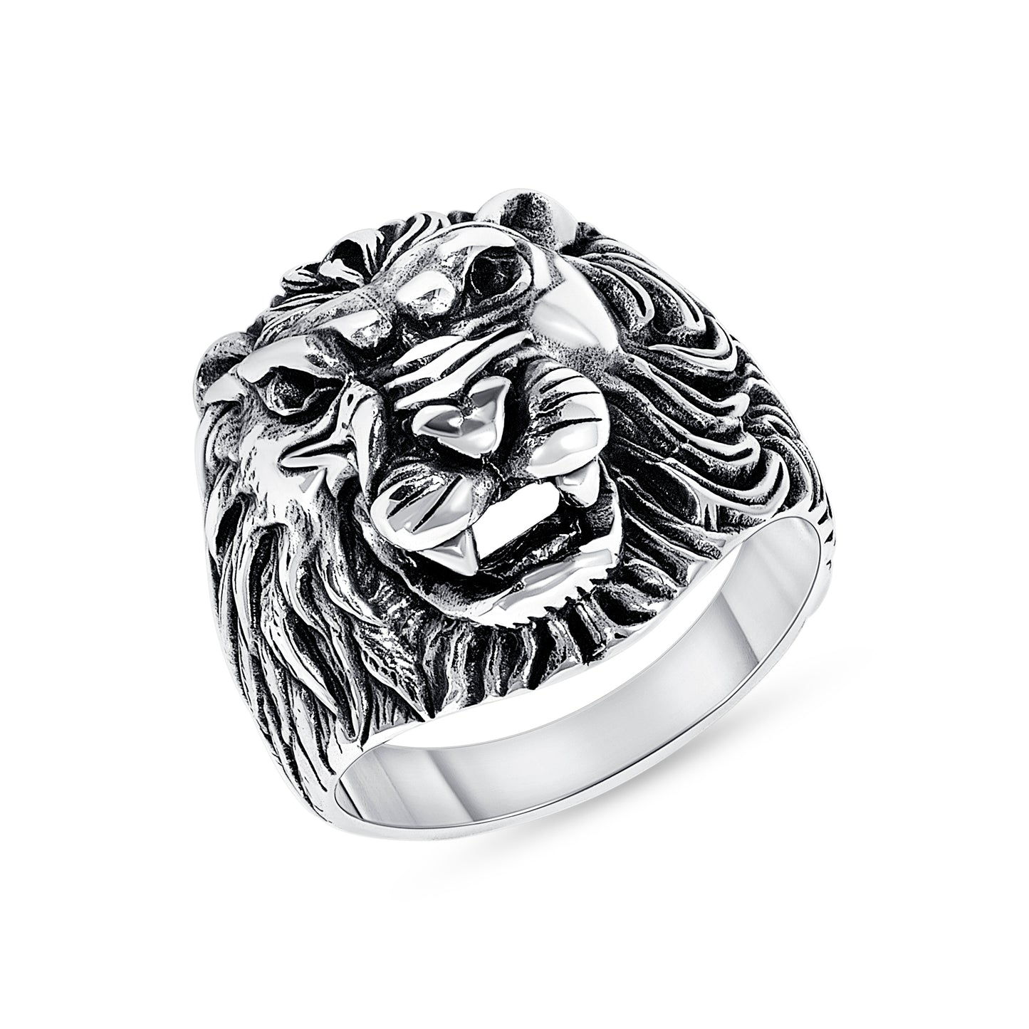 Silver 925 Men Lion Ring. MENRING27
