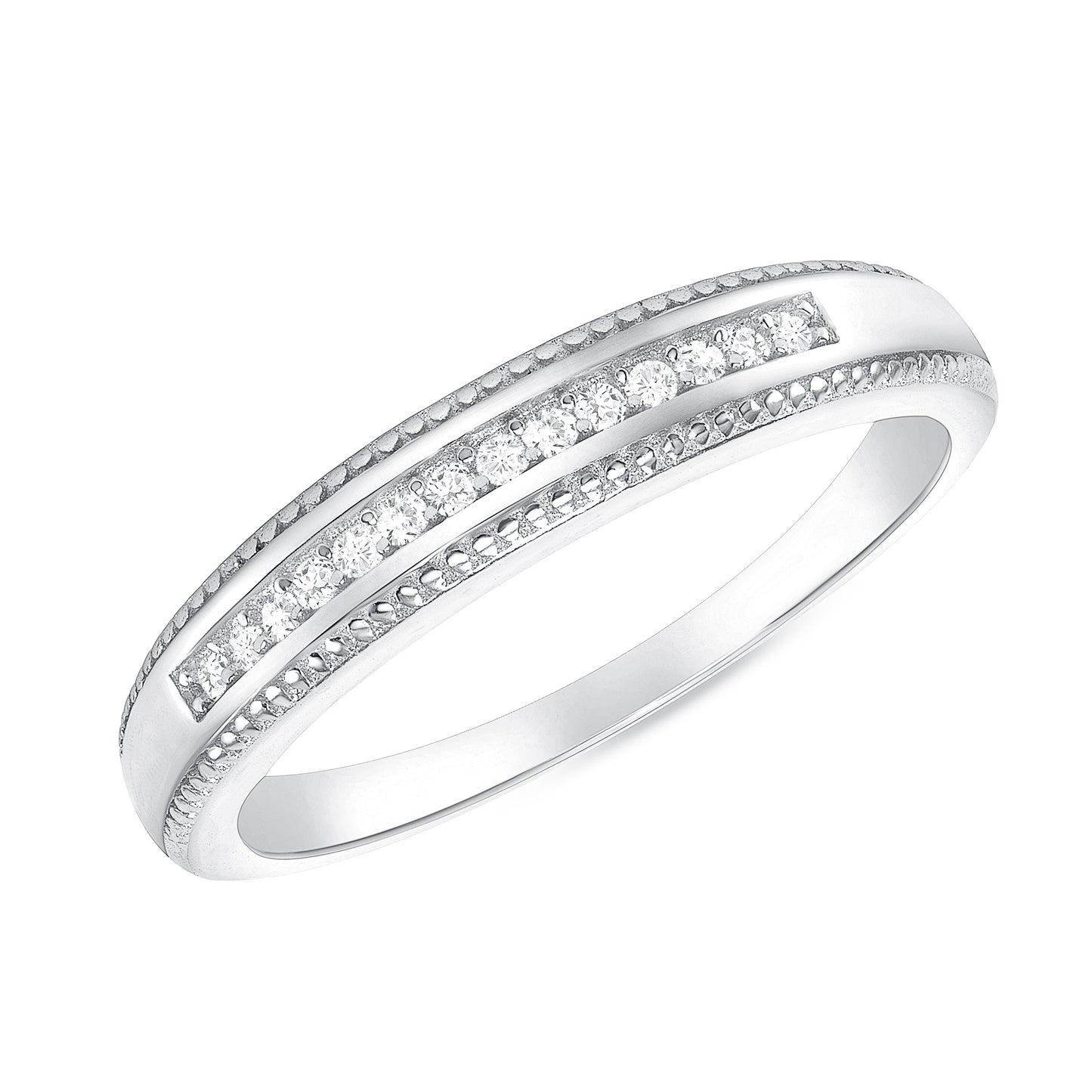 Silver 925 Trios Round Cubic Zirconia Rings. NY-N2309