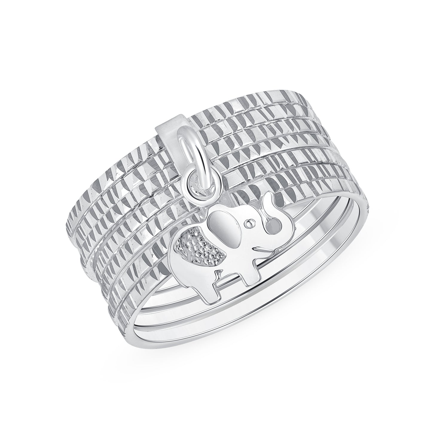 Silver 925 Semanario Elephant Pendant Ring. RGMX21