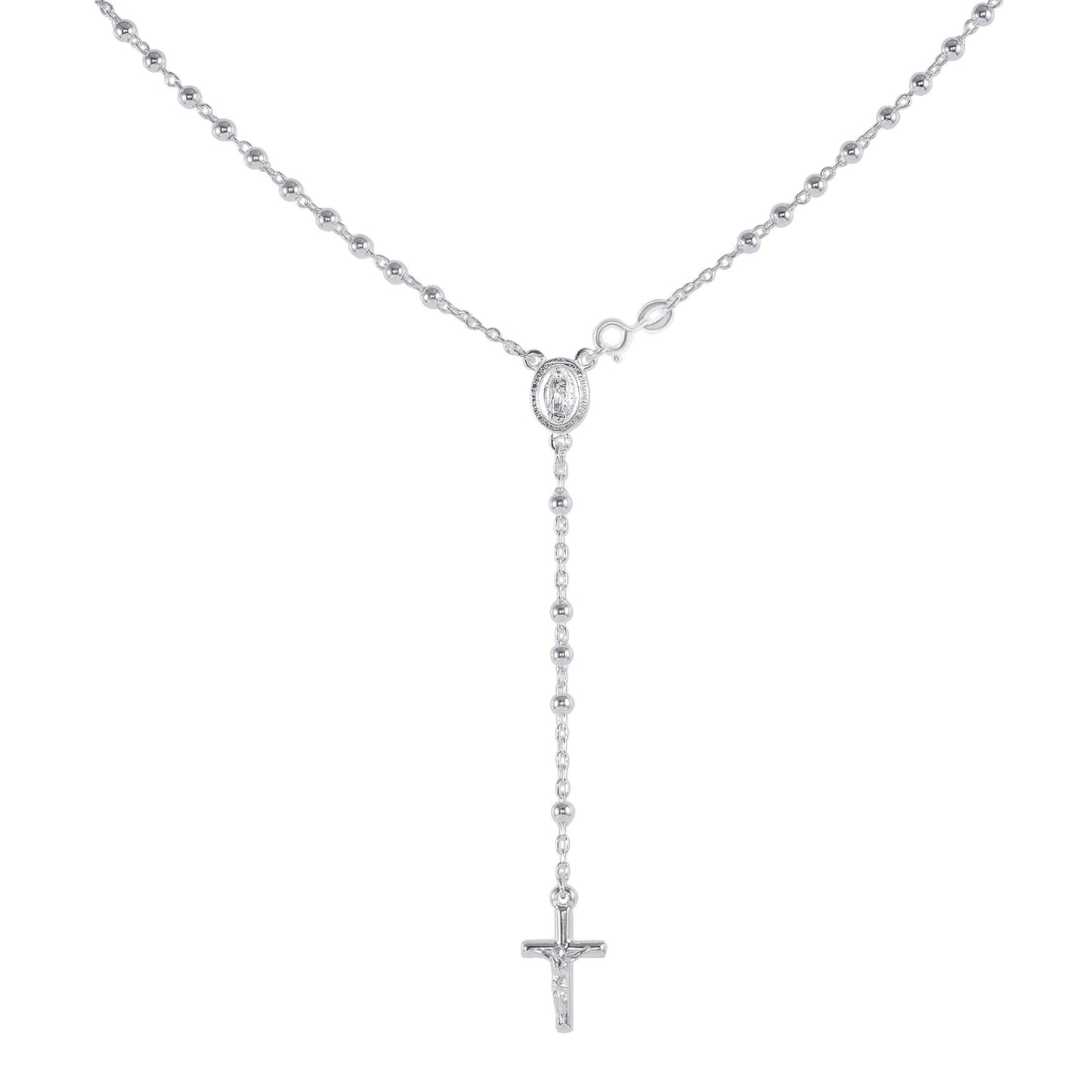 Silver 925 Italian Rosary 5 mm. Necklace. ROSARY5MM