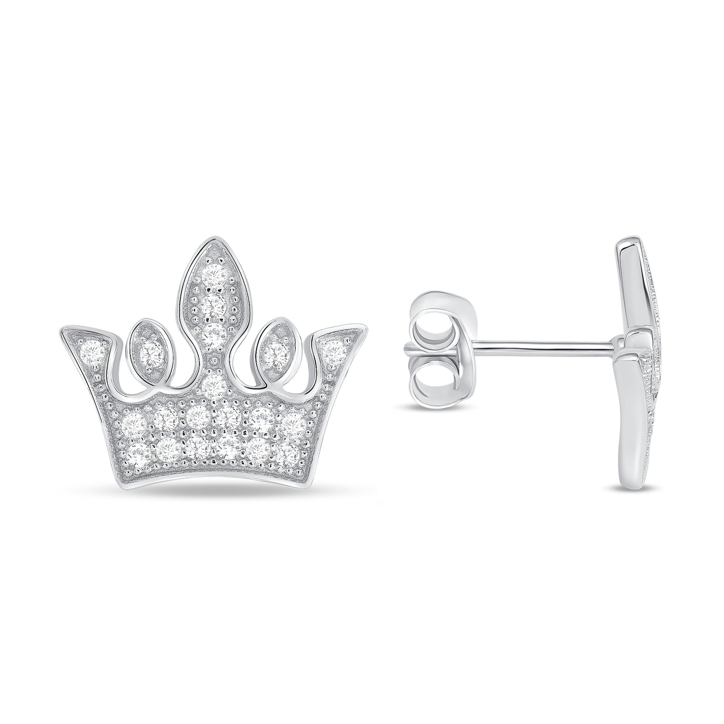 Silver 925 Crown Cubic Zirconia Set. SETBP14830