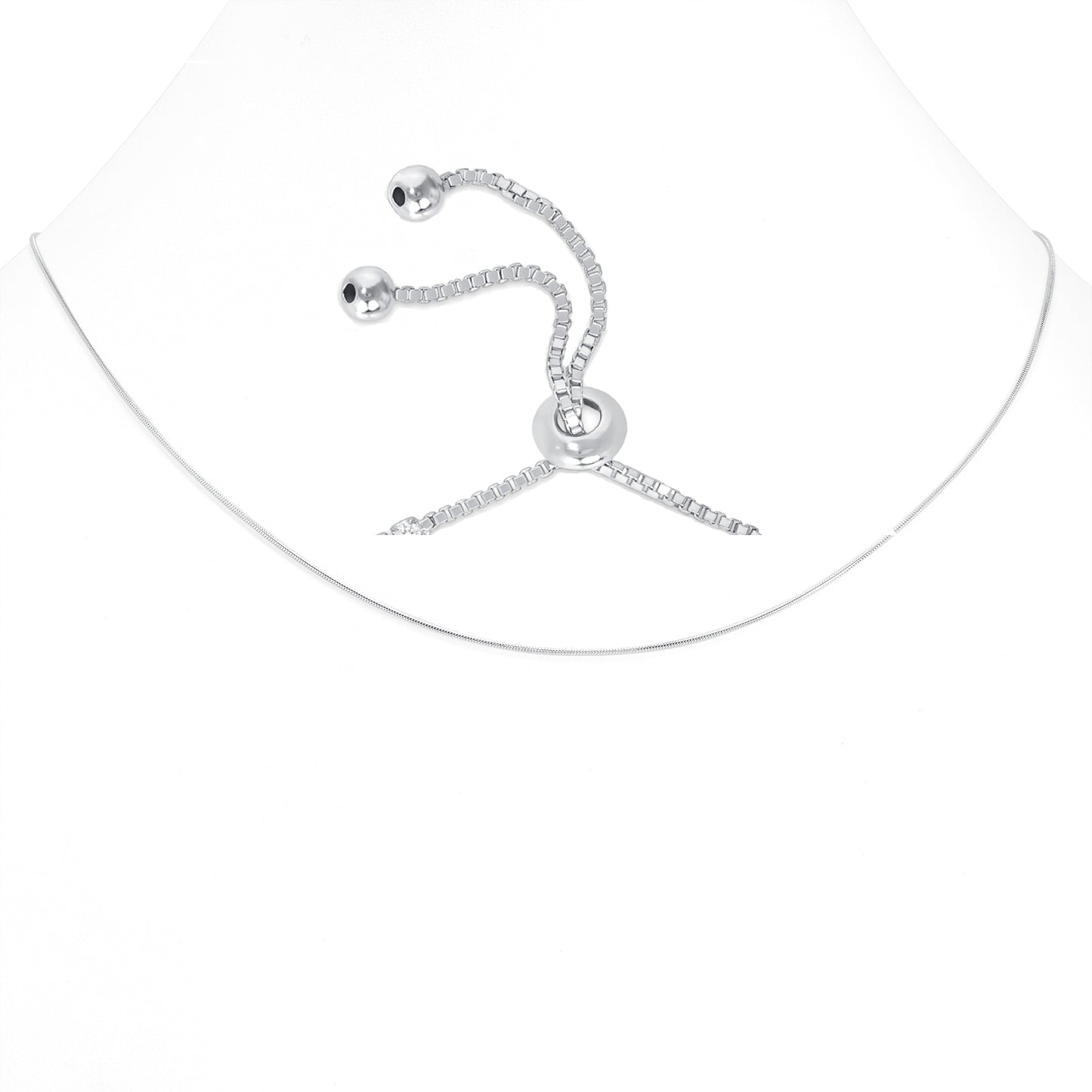 Silver 925 Snake 035 Adjustable Chain. SNAKE035-ADJ-22
