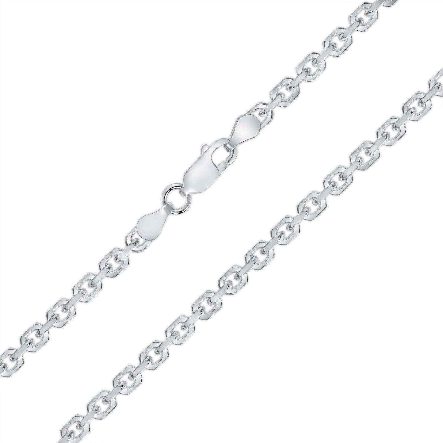 Silver 925 Rhodium Plated Anchor 080 1mm. Chain. ANCHORRHD080