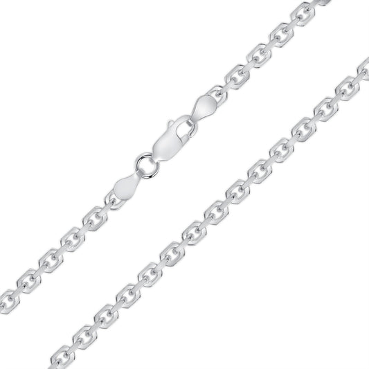 Silver 925 Rhodium Plated Anchor 160 4mm. Chain. ANCHORRHD160