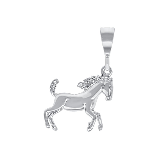 Silver 925 Horse Diamond Cut Pendant. HORSE05