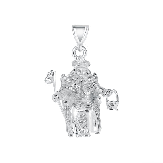 Silver 925 Santo Niño de Jesus (Holy Child ) Pendant. SANTON1