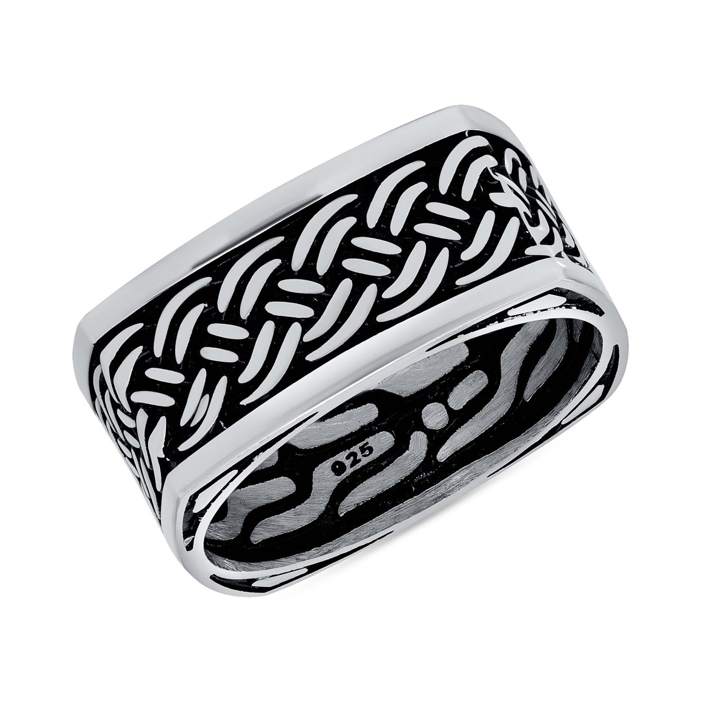 Silver 925 Oxidized Turkish Design Men Ring. ALO94