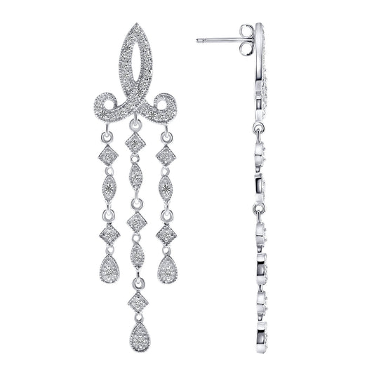 Sterling Silver Micro Pave Chandelier