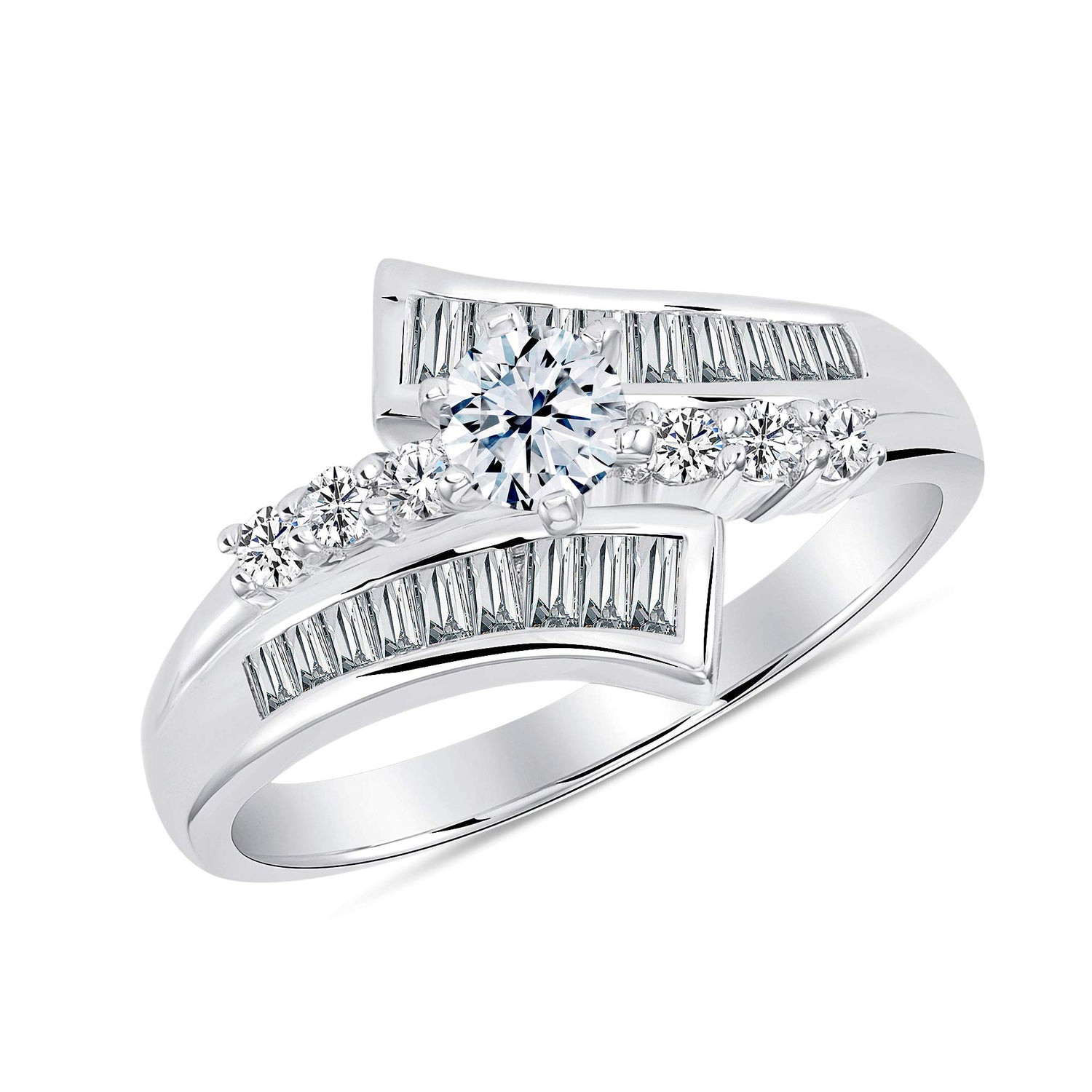 Sterling Silver Side Way Marquise Solitaire Ring