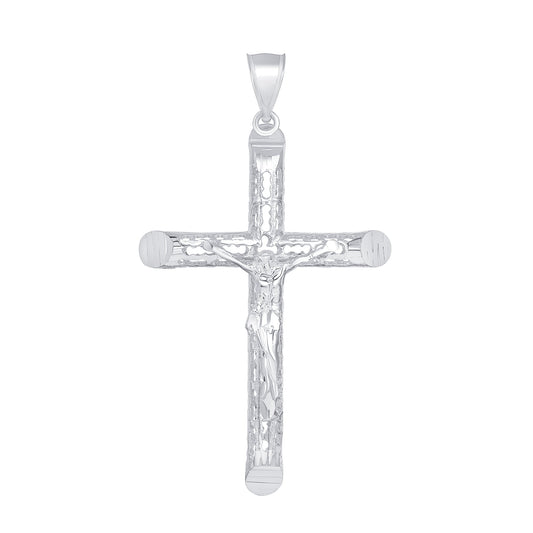Sterling Silver Tube Fliggerie Jesus Cross