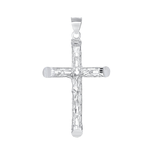 Sterling Silver Tube Fliggerie Jesus Cross