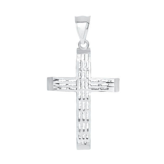 Sterling Silver Sq Fliggerie Cross Pendant