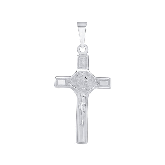 Silver 925 San Benito H4mm Cross Pendant. CROSS69