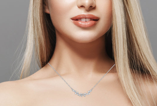 Sterling Silver Little Squares Bar Necklace