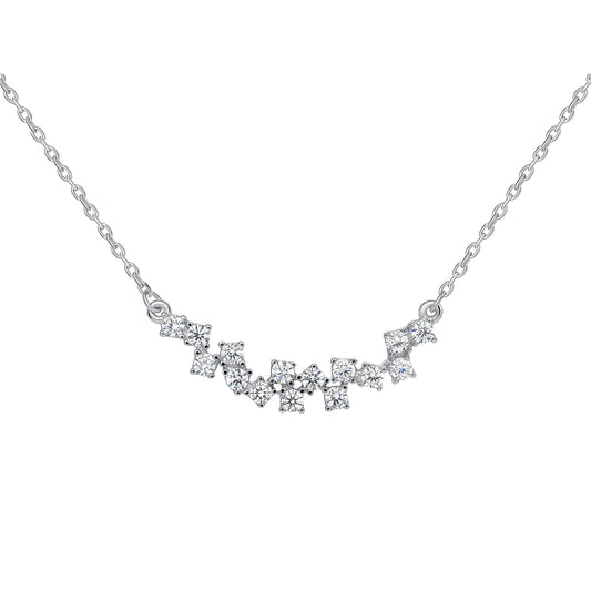 Silver 925 Little Squares Bar Necklace. DGN1052