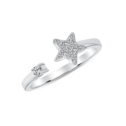 Sterling Silver Endless Star Ring