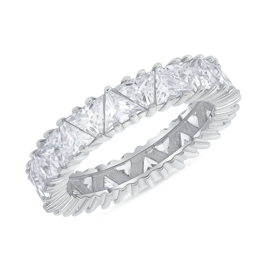 Silver 925 Triangle Baguette Ring. FD028