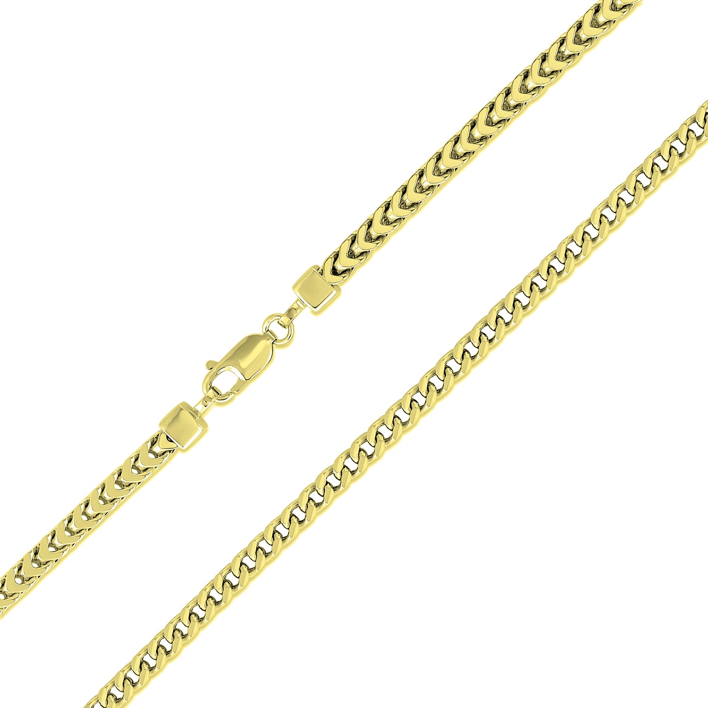 Silver 925 Gold Plated Franco 180 Chain. FRANCO180G
