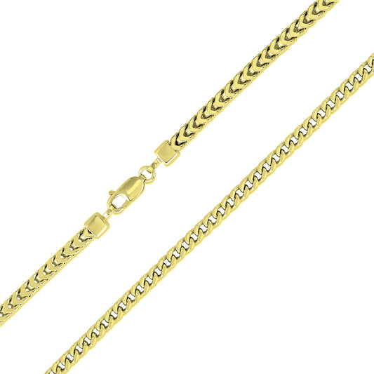Silver 925 Gold Plated Franco 180 Chain. FRANCO180G
