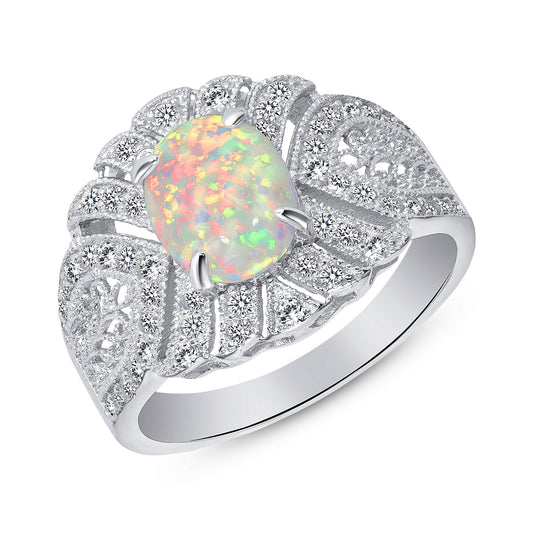 Sterling Silver Opal Ring