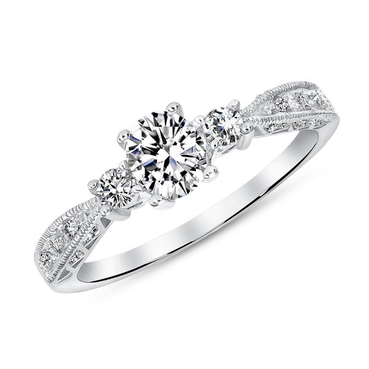 Sterling Silver Oval Engagement Ring