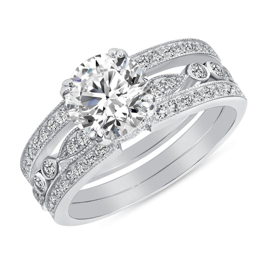 Sterling Silver Round Engagement Ring