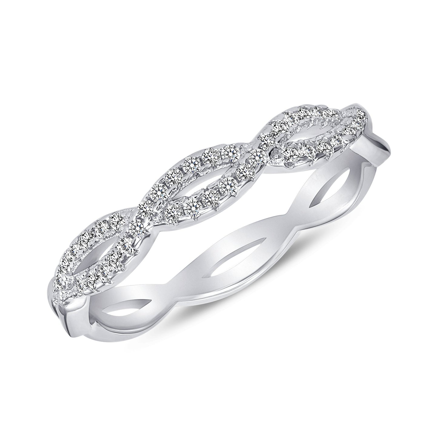 GR9636. Silver 925 Rhodium Plated Infinity Band Ring