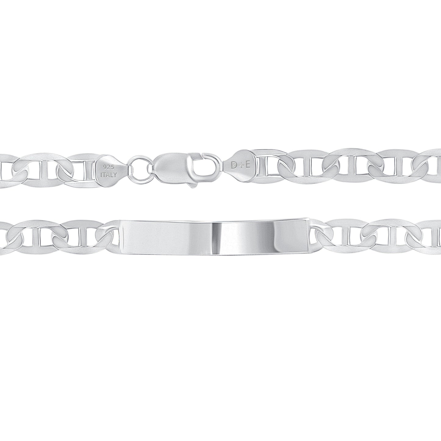 Silver 925 Rhodium Plated Marina 120 ID Bracelet. IDM120