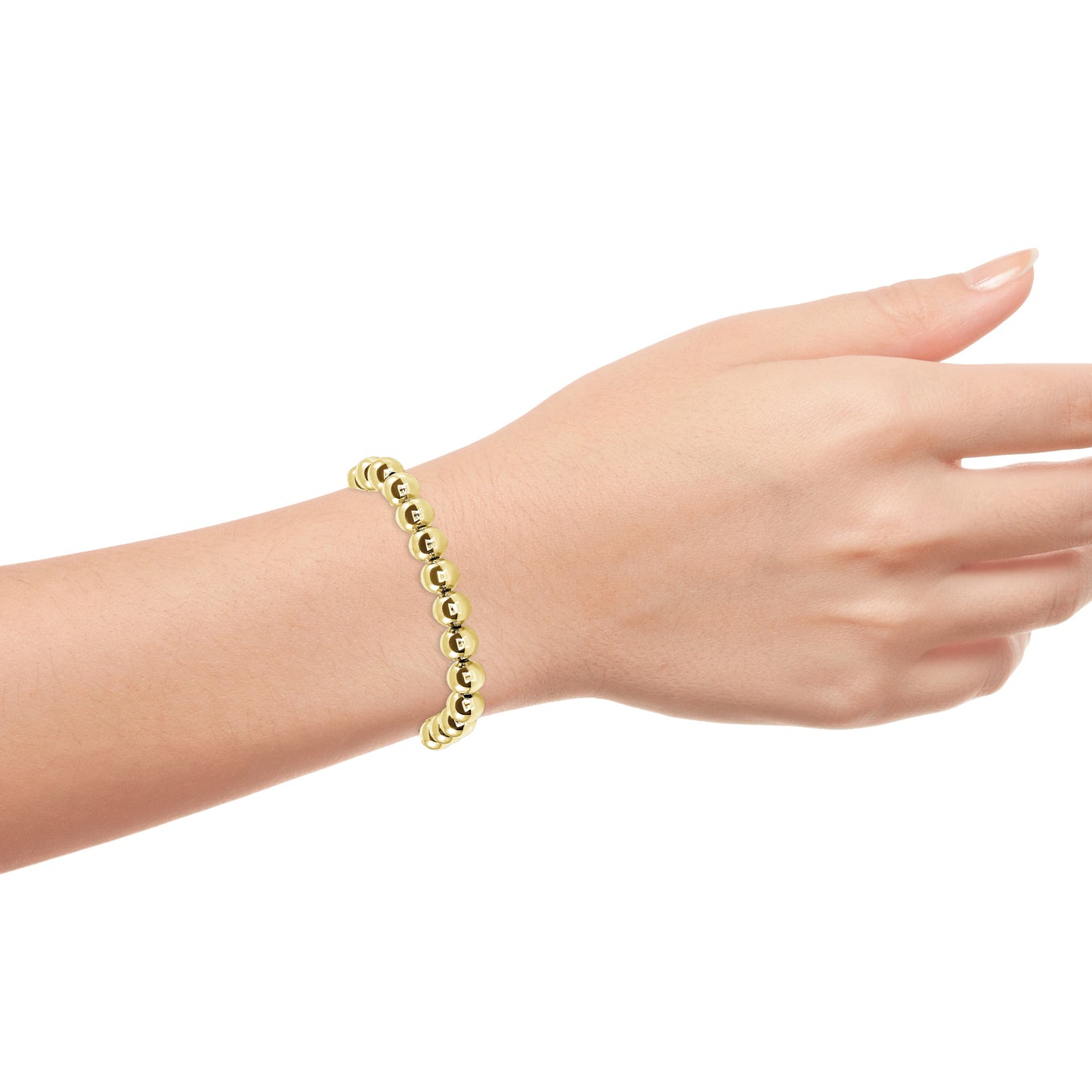 ITBALL20-YG. Silver 925 Gold Plated Ball 8 mm. Bracelet