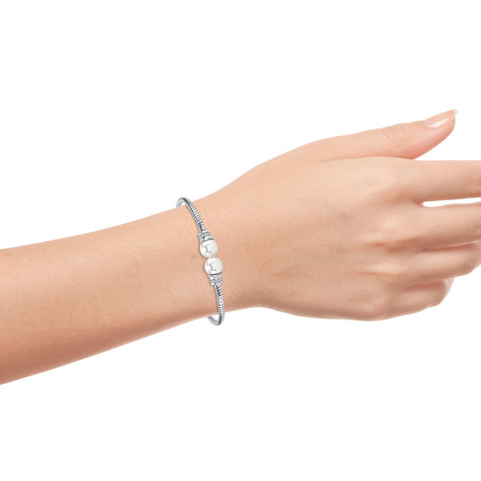 Sterling Silver Endless Pearl Bracelet