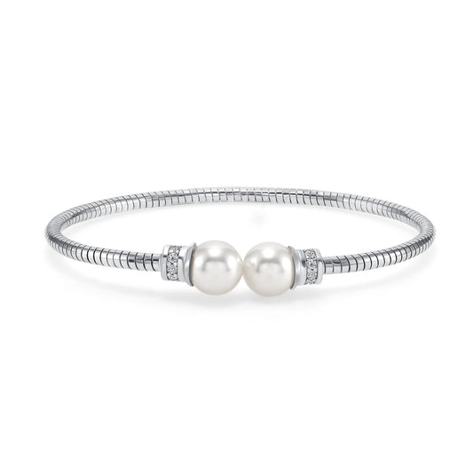 Sterling Silver Endless Pearl Bracelet