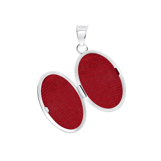 Sterling Silver Oval Paisley Locket