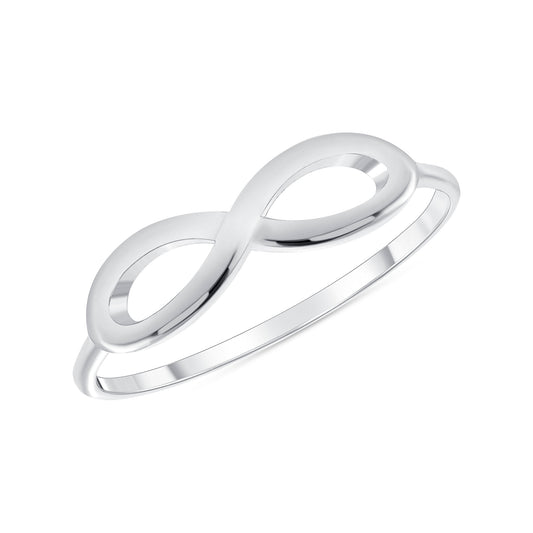 Silver 925 Rhodium Plated Infinity Ring. MD023