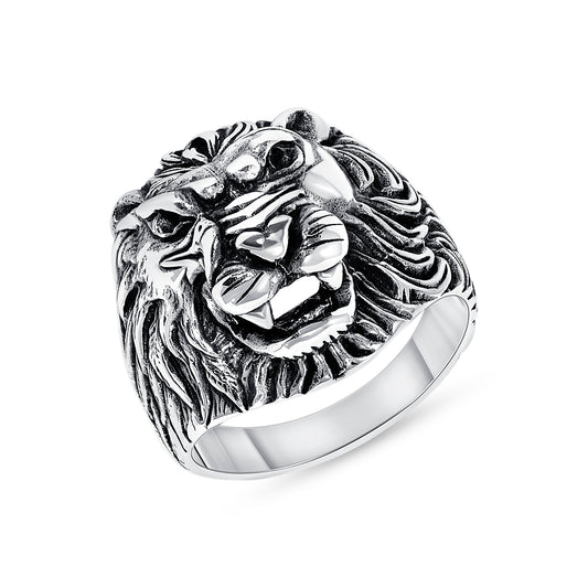 Silver 925 Men Lion Ring. MENRING27