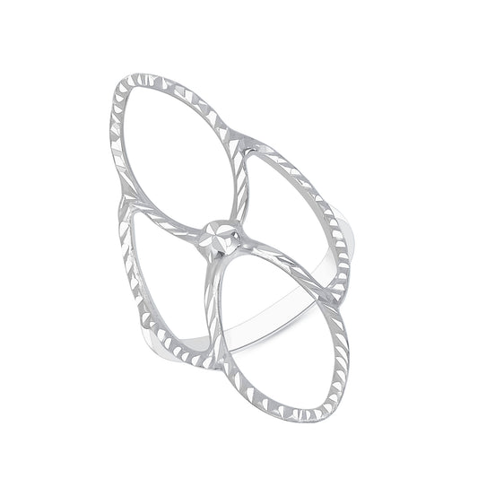 Silver 925 Flower Design Ring. RGMX10