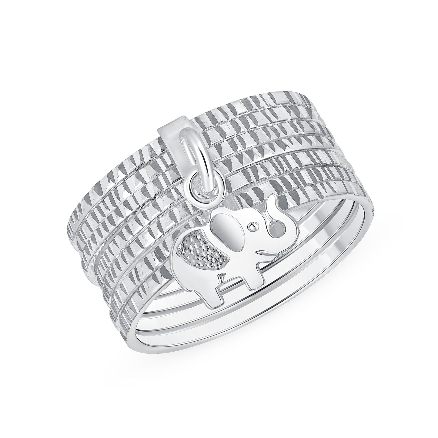 Silver 925 Seminario Elephant Pendant Ring. RGMX21