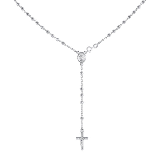 Silver 925 Italian Rosary 5 mm. Necklace. ROSARY5MM