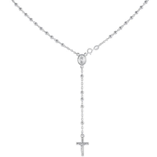 Silver 925 Italian Rosary 6 mm. Necklace. ROSARY6MM