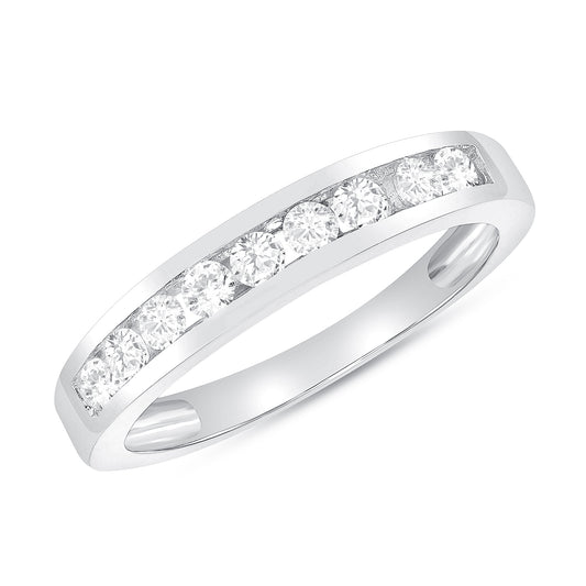 Silver 925 Trios Round Cubic Zirconia Rings. RS0073C3