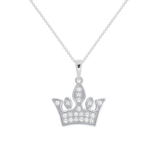 Silver 925 Crown Cubic Zirconia Set. SETBP14830